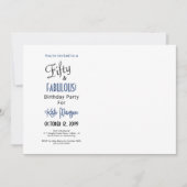 写真50 & FABULOUS 50thバースデーパーティーブース 招待状 (正面)