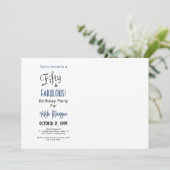 写真50 & FABULOUS 50thバースデーパーティーブース 招待状 (スタンド正面)