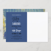 写真50 & FABULOUS 50th Birthday Party Blue
