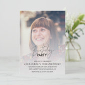 写真53歳の誕生日の招待パーティー 招待状 (スタンド正面)