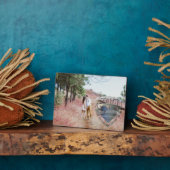 写真6周年記念結婚アイアンハートエンブレム フォトプラーク (側面)