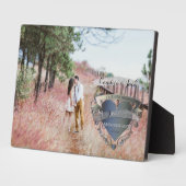 写真6周年記念結婚アイアンハートエンブレム フォトプラーク (側面)