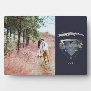 写真6周年記念結婚アイアンハートエンブレム フォトプラーク