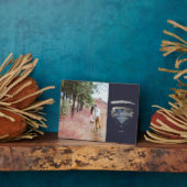 写真6周年記念結婚アイアンハートエンブレム フォトプラーク (側面)