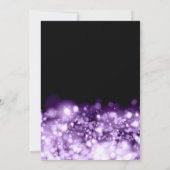 写真60エレガント番誕生日パープルミッドナイトグラム 招待状 (裏面)