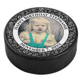 写真60番目の乱数パターン黒/白 アイスホッケーパック (3/4)