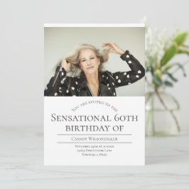 写真60誕生日 招待状
