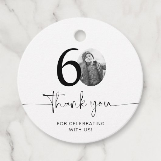 写真60th誕生日ありがとう フェイバータグ (正面)
