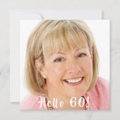 写真60th birthday party hello 60グリッター 招待状 (正面)