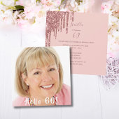 写真60th birthday party hello 60グリッター 招待状