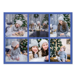 写真6 Galleryグリッド表示ほこりっぽい青 フォトプリント