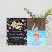 写真6thパープルザシーマーメイド誕生日 招待状 (スタンド正面)