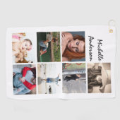 写真7と名前のトレンディー ゴルフタオル (横)