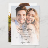 写真7モダン縦型結婚V2 招待状 (正面/裏面)