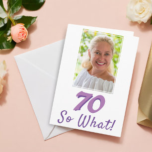 写真70を追加する70前向き番目の誕生日 カード