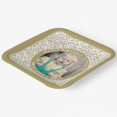 写真70乱数パターン金ゴールド/白 ペーパープレート (傾斜あり)