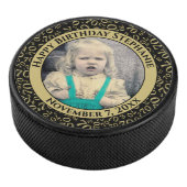 写真70番目の乱数パターンブラック/金ゴールド アイスホッケーパック (3/4)