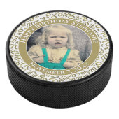 写真70番目の乱数パターン金ゴールド/白 アイスホッケーパック (3/4)