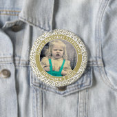 写真70番目の誕生日番号パターン – 金ゴールド 缶バッジ (インサイチュ)