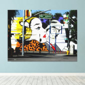 写真8落書きカラー キャンバスプリント (インサイチュ (ウッドフロア))