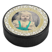 写真80番目の乱数パターン金ゴールド/白 アイスホッケーパック (3/4)