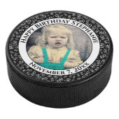 写真80番目の乱数パターン黒/白 アイスホッケーパック (3/4)