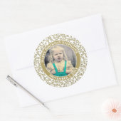 写真80番目の乱数パターン| 金ゴールド/白 ラウンドシール (封筒)