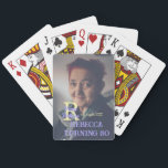 写真80th birthday add name date モダン purple ye トランプ<br><div class="desc">美しいデザイン</div>