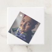 写真80th birthday add name date モダン purple ye フェイバータグ (インサイチュ)