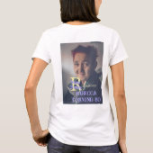 写真80th birthday add name date モダン purple ye tシャツ (裏面)