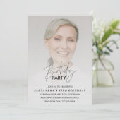 写真83歳の誕生日の招待バースデーパーティー 招待状 (スタンド正面)