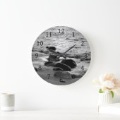 写真88岩オンビーチ ラージ壁時計 (ホーム)