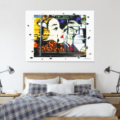 写真8 Graffitiおもしろい星 キャンバスプリント (インサイチュ (寝室))