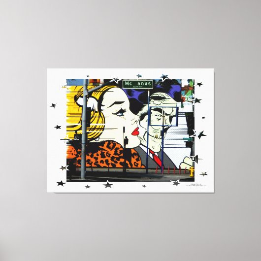 写真8 Graffitiおもしろい星 キャンバスプリント (正面)