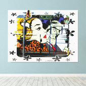 写真8 Graffitiおもしろい枠花 キャンバスプリント (インサイチュ (ウッドフロア))