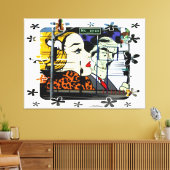 写真8 Graffitiおもしろい枠花 キャンバスプリント (インサイチュ (リビング))