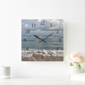 写真9海シービーチ スクエア壁時計 (ホーム)