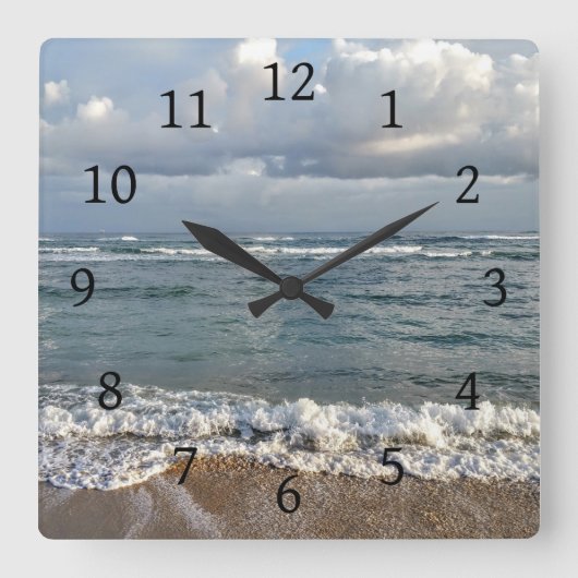 写真9海シービーチ スクエア壁時計 (正面)