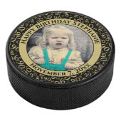 写真90番目の乱数パターンブラック/金ゴールド アイスホッケーパック (3/4)