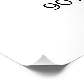 写真90th誕生日ウェルカムサイン | 誰が90歳か見て ポスター (コーナー)