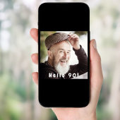 写真90th誕生日パーティーこんにちは90男の黒 招待状