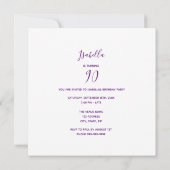 写真90th birthday party hello 90 招待状 (裏面)