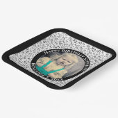 写真95乱数パターン黒/白 ペーパープレート (傾斜あり)