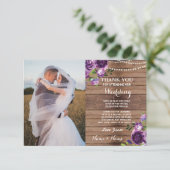 写真 ありがとう カード 結婚式 紫の花 木 (スタンド正面)