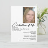 写真 お別れの会 生前葬 追悼式 招待状 (スタンド正面)