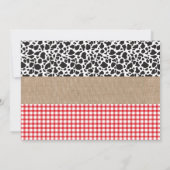 写真|の農場の誕生日の納屋周囲の庭のサンキューカード サンキューカード (裏面)