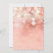 《写真》ぼけ味のきらめきライトプリンセスの女の子のベビーシャワーのピンク 招待状 (裏面)