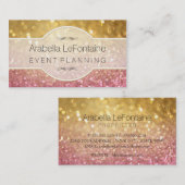《写真》ぼけ味のエレガントなイベントの名刺のグリッター 名刺 (正面/裏面)