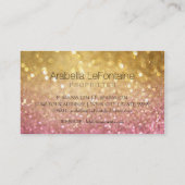 《写真》ぼけ味のエレガントなイベントの名刺のグリッター 名刺 (裏面)