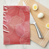 《写真》ぼけ味のスタイルの赤い勾配の質。 テキスト キッチンタオル (四つ折り)